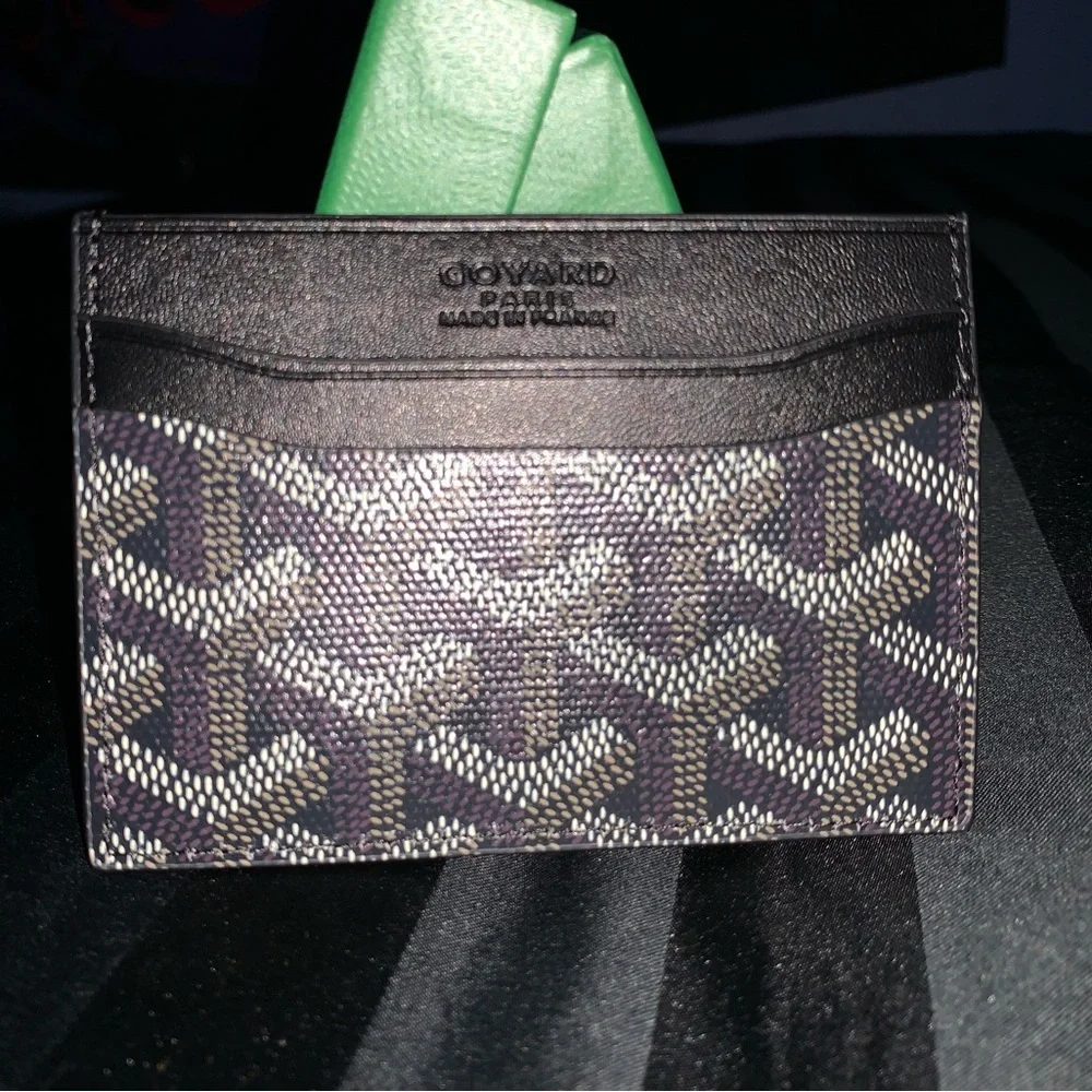 Black GoYard Saint Sulpice Card Wallet / Card Holder (Pre-Owned) - Picture 2 of 6